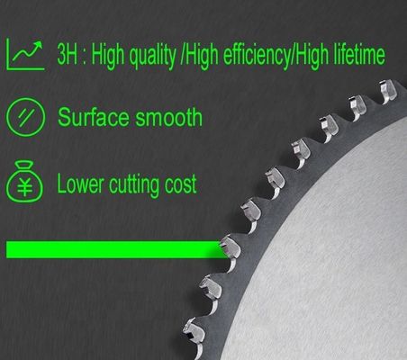 Punti di carburo Lama di sega da taglio metallo per acciaio inossidabile Ti-rivestito 285mm BS BW denti
