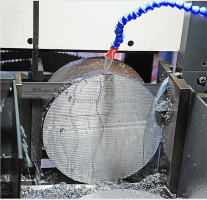 Seghe a fascia di taglio metallo CNC intelligenti con potenza motoria di 4kw e dimensione della lama di 4400*34mm