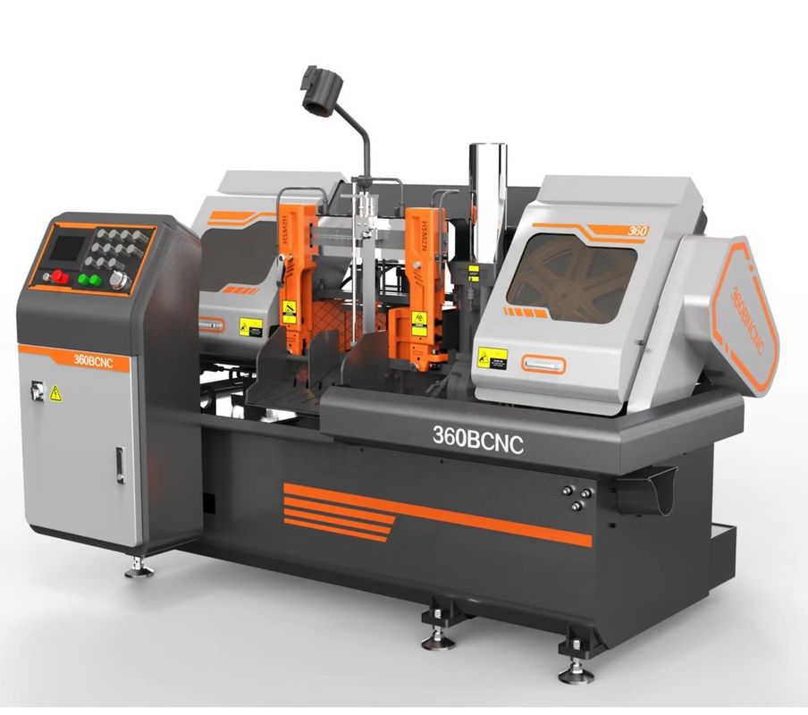 Seghe a fascia di taglio metallo CNC intelligenti con potenza motoria di 4kw e dimensione della lama di 4400*34mm