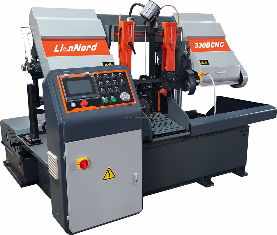 Macchina di segatura automatica a banda di taglio del metallo CNC per barre e tubi in acciaio a motore potente